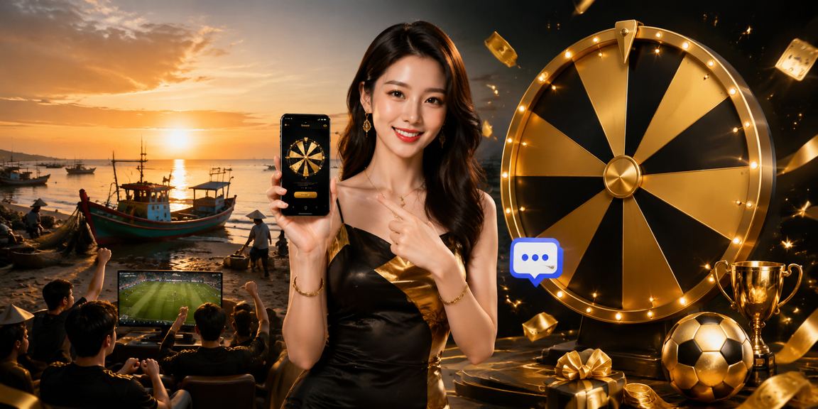 Người chơi glp1 tham gia quay may mắn tại bãi biển Mũi Né qua điện thoại