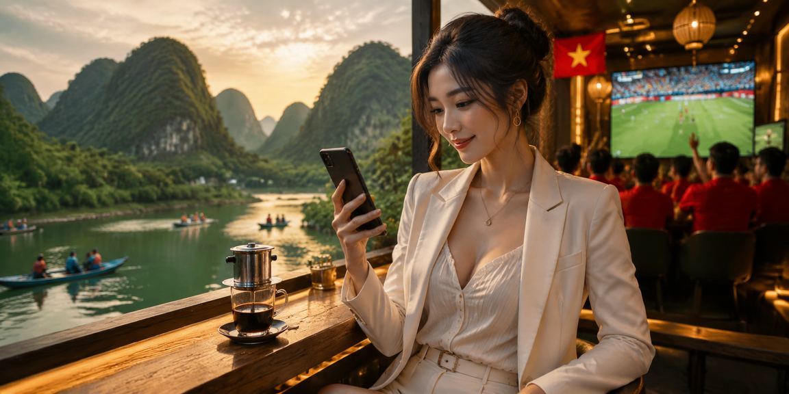Người dùng tại Ninh Bình thư giãn bên cà phê và theo dõi sự kiện thể thao trực tuyến